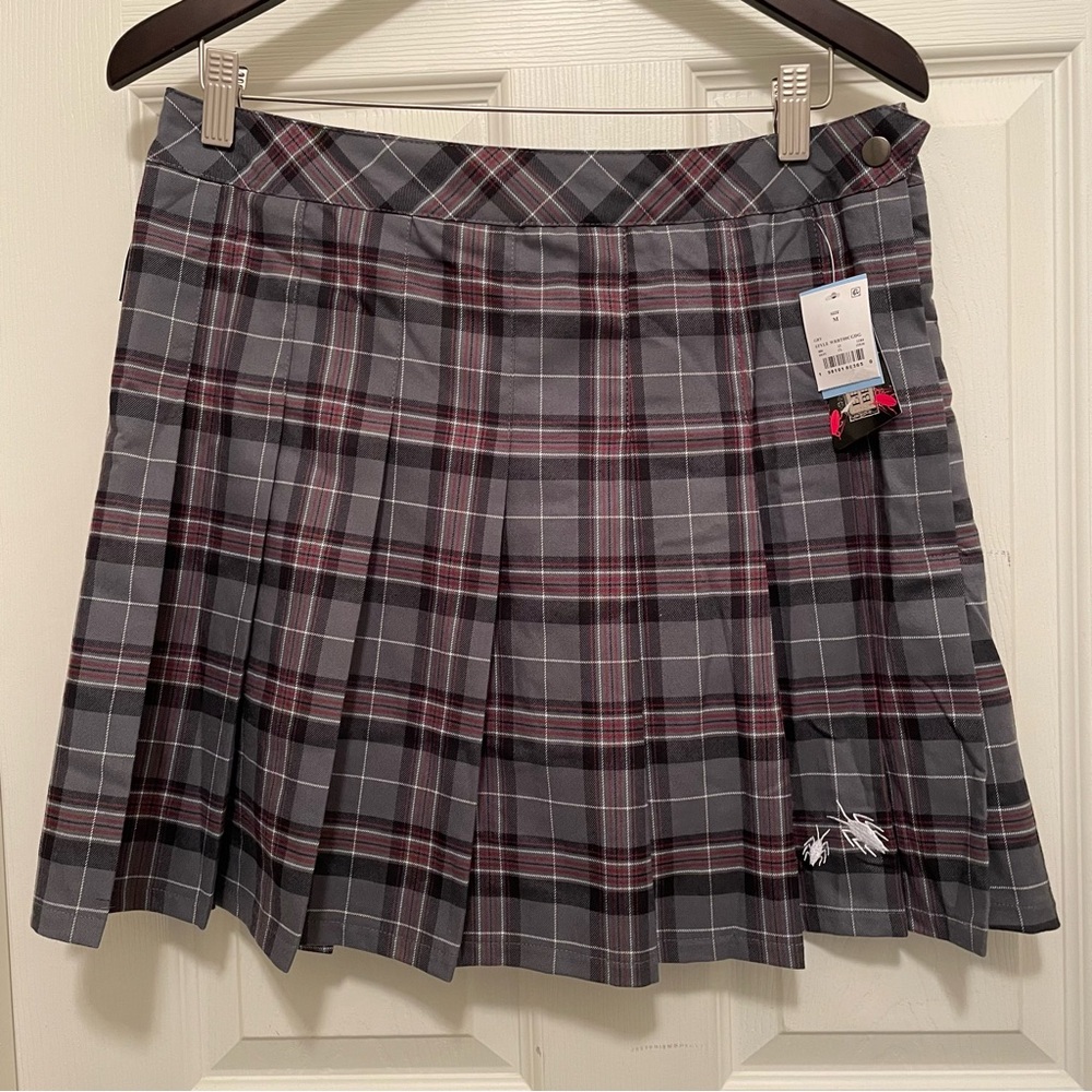 New Beetlejuice‎ Gray Plaid Astrid Uniform Skirt Medium Preppy Dark Academia